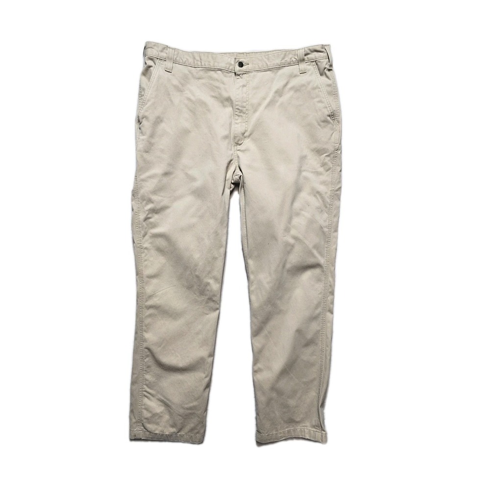 Carhartt Men's Canvas Pants Beige Relaxed Fit 42x34